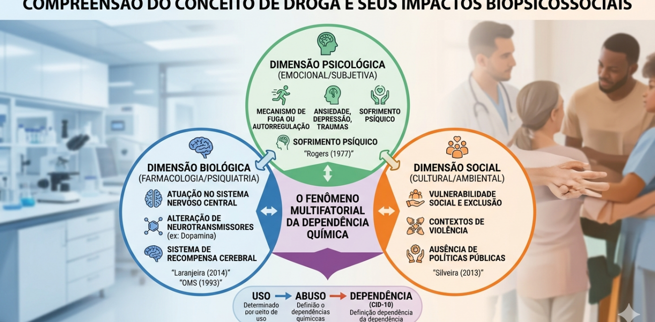 O que é Droga? Conceito Científico e Impactos Biopsicossociais