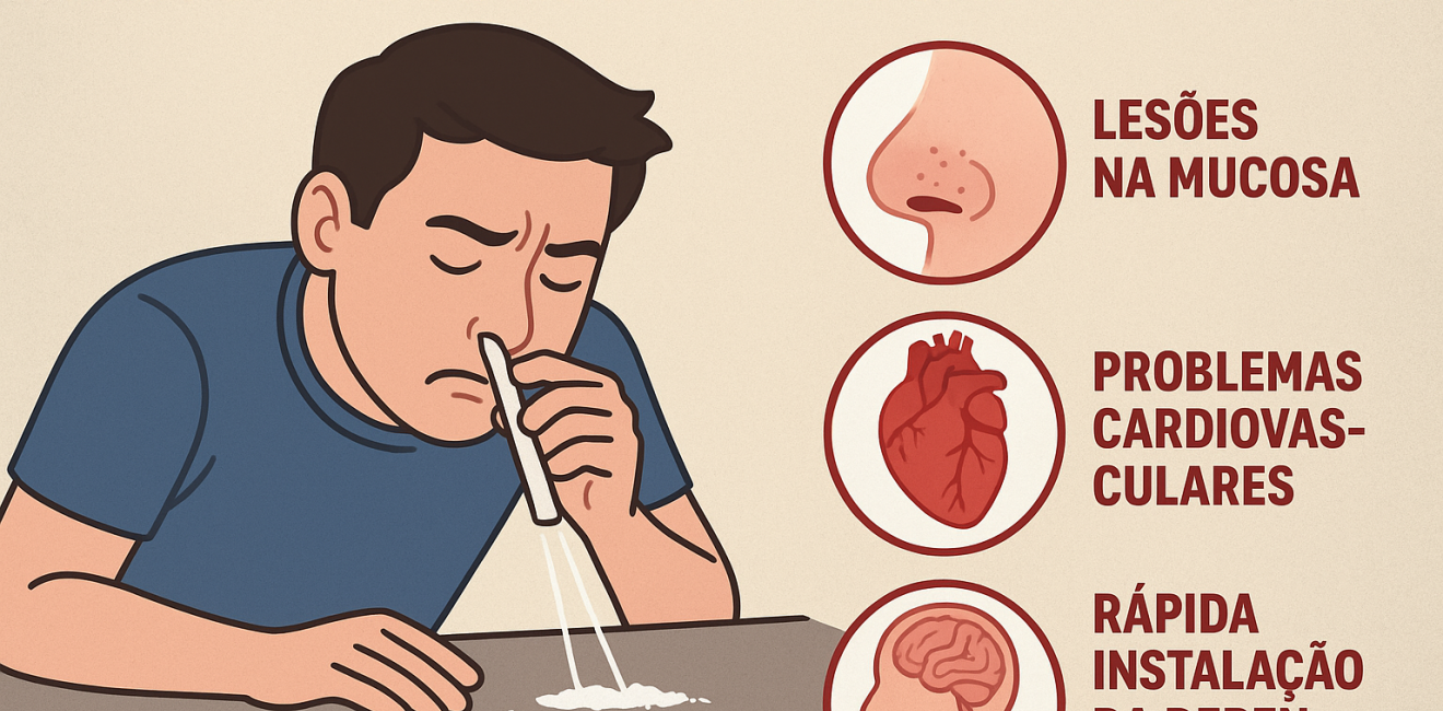 O consumo de drogas pelo nariz e seus impactos à saúde: riscos invisíveis de uma prática comum
